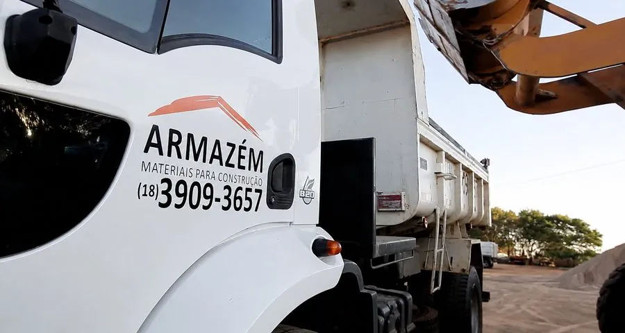 Caminhão de entrega Armazém Materiais